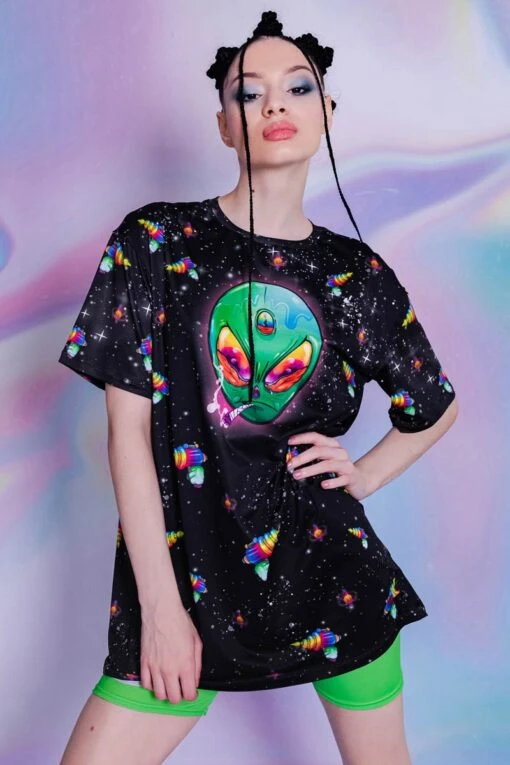 Alien 420 Oversized Tee Dress