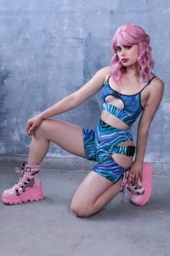 Astral Projection Biker Shorts Set 9 Astral Projection Biker Shorts Set -Unique Clothing astral projection biker shorts set full view