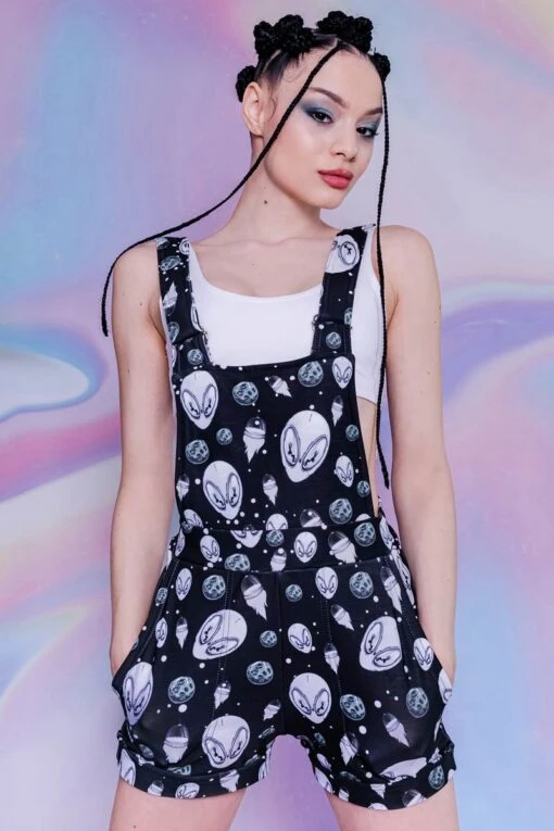 Black Alien Heads Shortalls