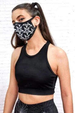 Pentagram Face Mask -Unique Clothing black face mask b89d304d 1304 4cff 8da2 b89051a0b8d3