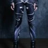 Black Marble Leggings -Unique Clothing black marble leggings close view