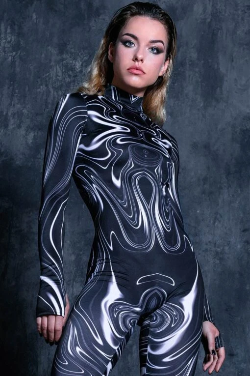 Black Marble Rave Costume