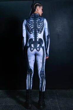 Black Skeleton Costume -Unique Clothing black skeleton back view
