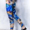 Blue And Gold Foil Leggings