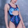 Blue Goddess Underboob Bodysuit