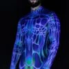 Blue Morph Men Costume -Unique Clothing blue morph men costume close view