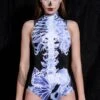 X-Ray Skeleton Sleeveless Bodysuit -Unique Clothing bodysuit skeleton sleeveless