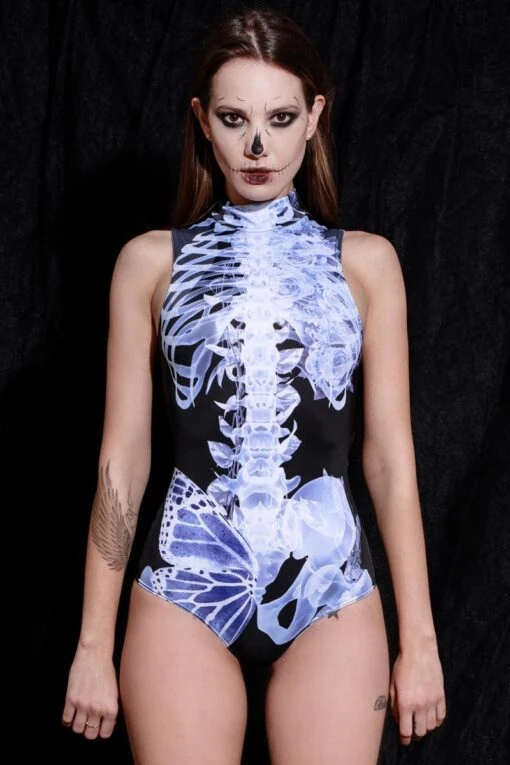 X-Ray Skeleton Sleeveless Bodysuit
