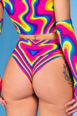 Bubblegum Scrunch Bikini -Unique Clothing bubblegum scrunch bikini back view