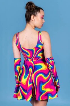 Bubblegum Skater Dress 8 Bubblegum Skater Dress -Unique Clothing bubblegum skater dress back view