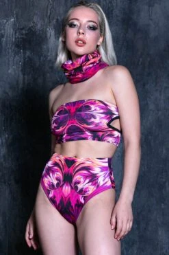 Burning Flower Cut Out Tube Top