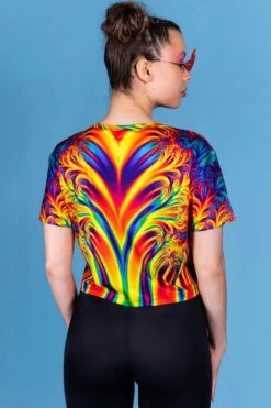 Burning Love Cropped Tee -Unique Clothing burning love cropped tee back view