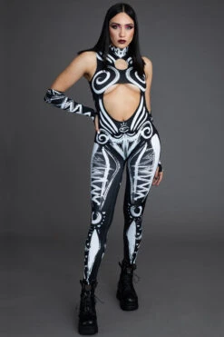 Call Of The Tribe Cut Out Catsuit -Unique Clothing call of the tribe cut out catsuit full view