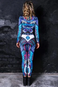 Blue Biomechanical Catsuit -Unique Clothing catsuit blue biomechanical