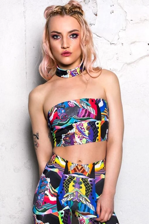Surrealistic Choker Boob Tube Top