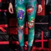 X-Mas Devil Green Leggings -Unique Clothing christmas devil green leggings