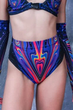 Cosmic Love Booty Shorts -Unique Clothing cosmic love booty shorts close view