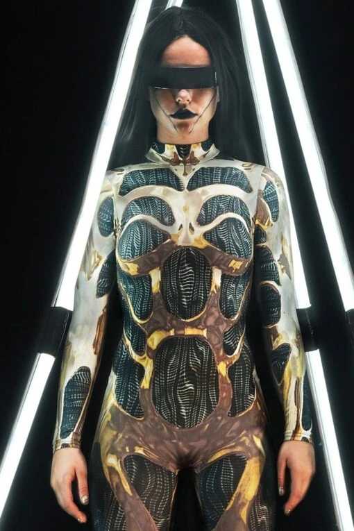 Golden Cyborg Women Costume