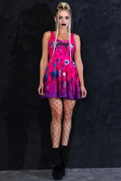 Creepy Candy Skater Dress -Unique Clothing creepy candy skater dress front view