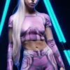 Pink Warrior Crop Top -Unique Clothing crop top pink worrior