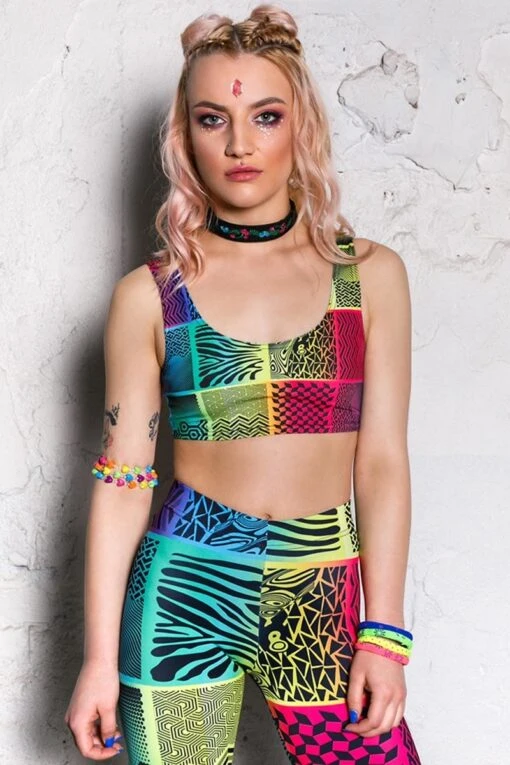 Rainbow Streaks Bra Top