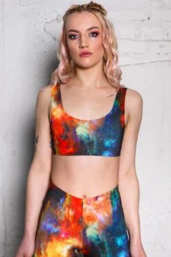 Space Art Bra Top -Unique Clothing crop top space art