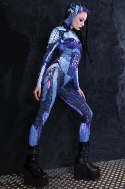 Cybernetic Skin Costume -Unique Clothing cybernetic skin costume side view