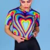 Dazzling Rainbow Cropped Tee