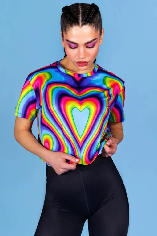 Dazzling Rainbow Cropped Tee
