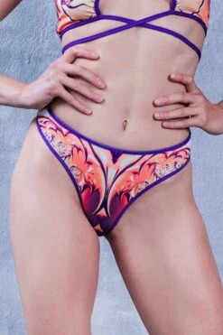 Desert Storm Thong Bikini -Unique Clothing desert storm thong bikini close view