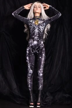 Crystal Skeleton Costume -Unique Clothing devil crystal skeleton catsuit