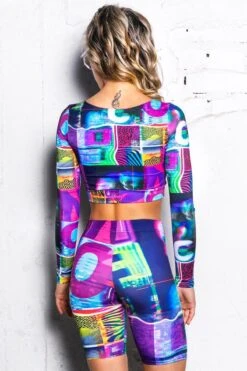 Digital Reality Biker Shorts -Unique Clothing devil digital reality biker shorts