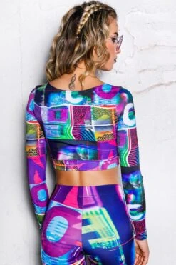 Digital Reality Long Sleeve Top -Unique Clothing devil digital reality long sleeve top