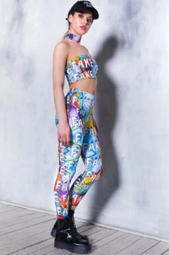 Fake Choker Boob Tube Top -Unique Clothing devil fake choker boob tube