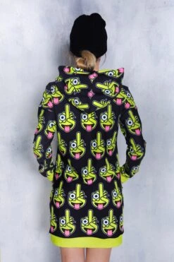 Middle Finger Hoodie Dress -Unique Clothing devil finger hoodie