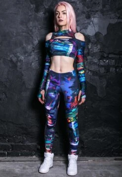 Forbidden Code Leggings 7 Forbidden Code Leggings -Unique Clothing devil forbiden code leggings
