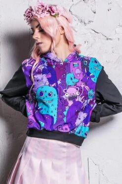 Goblins & Co Cropped Hoodie -Unique Clothing devil goblins co cropped hoodie 8a980d78 182e 4eba adea edc310618472