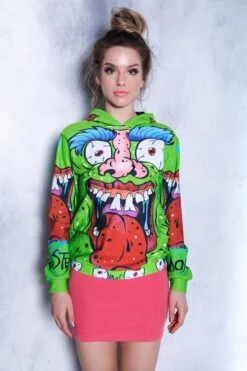 Green Monster Hoodie -Unique Clothing devil green monster hoodie