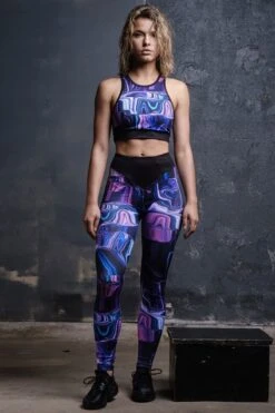 Purple Liquid Workout Leggings 8 Purple Liquid Workout Leggings -Unique Clothing devil high waisted leggings