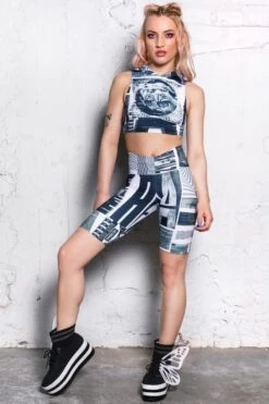 Hysteria Biker Shorts -Unique Clothing devil hysteria biker shorts