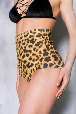 Leopard High Waisted Shorts -Unique Clothing devil leopard high waisted shorts