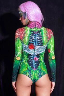 Mermaid Long Sleeve Bodysuit 8 Mermaid Long Sleeve Bodysuit -Unique Clothing devil mermaid bodysuit