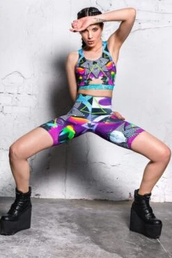 Mind Game Biker Shorts -Unique Clothing devil mind game biker shorts