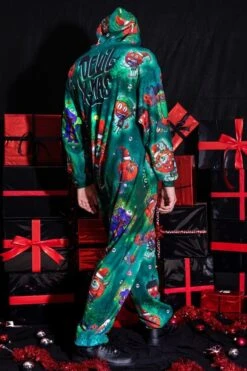 Naughty Devils Green Onesie For Men -Unique Clothing devil naughty devils onesie for him