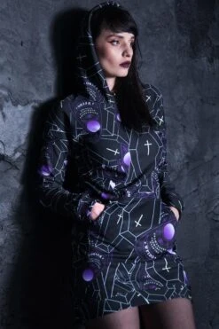 Ouija Hoodie Dress 8 Ouija Hoodie Dress -Unique Clothing devil ouja board hoodie
