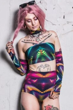 Psy Trance High Waisted Shorts