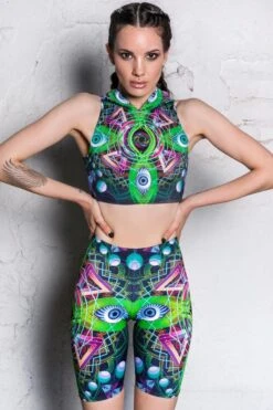 Psychedelic Travel Biker Shorts