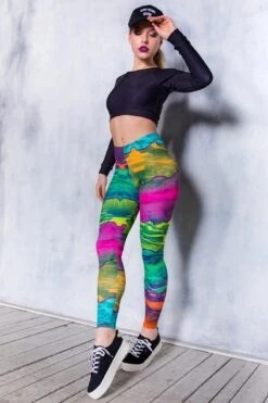 Rainbow Leggings -Unique Clothing devil rainbow leggings