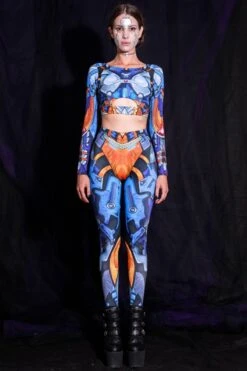 Robot Leggings 8 Robot Leggings -Unique Clothing devil robot leggings