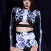 X-Ray Skeleton Long Sleeve Top -Unique Clothing devil skeleton long sleeved top